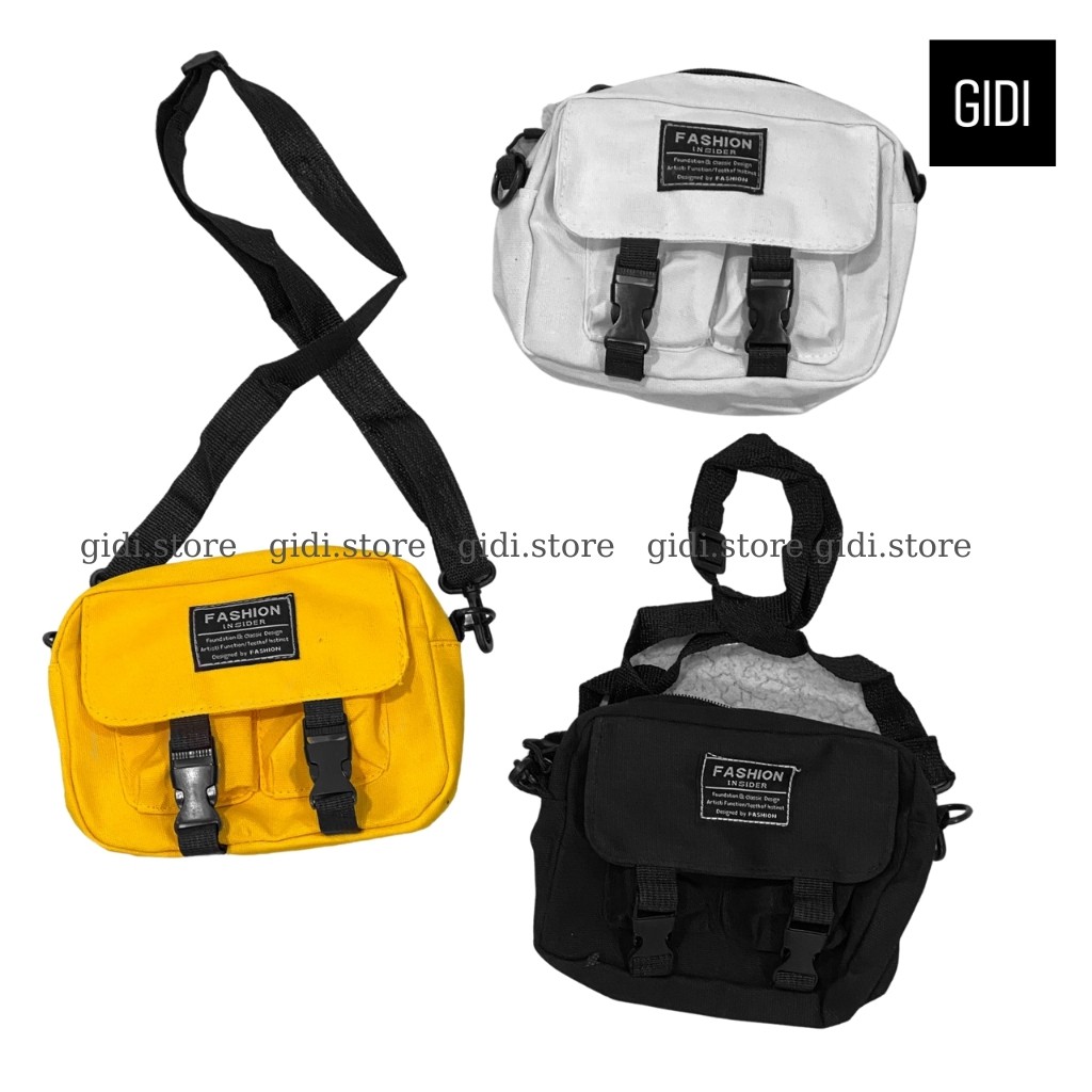 Túi đeo chéo 2 belt mini Nam Nữ Unisex vải canvas FASHION - túi thời trang Nam Nữ phong cách Hàn Quốc mềm, đẹp giá rẻ