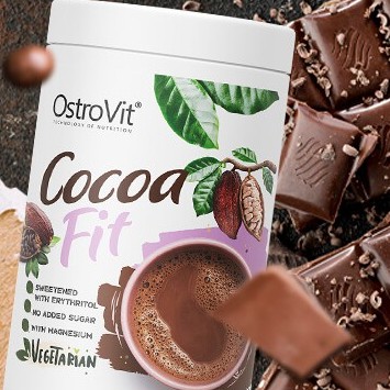 Bột Cacao Ostrovit Cocoa giảm cân, ăn kiêng, không đường, hộp 500g