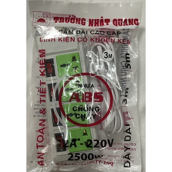 Ổ Cắm Điện 4 Lỗ 4 Công Tắc Trường Nhật Quang