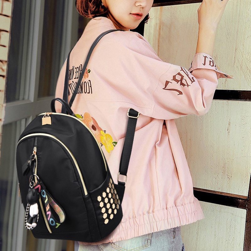 Balo vải oxford IELGY sức chứa lớn thời trang Hàn Quốc cho nữ