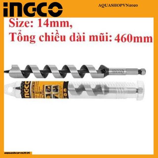 Mũi khoan gỗ xoắn ốc 14x460mm Ingco DBW3211402