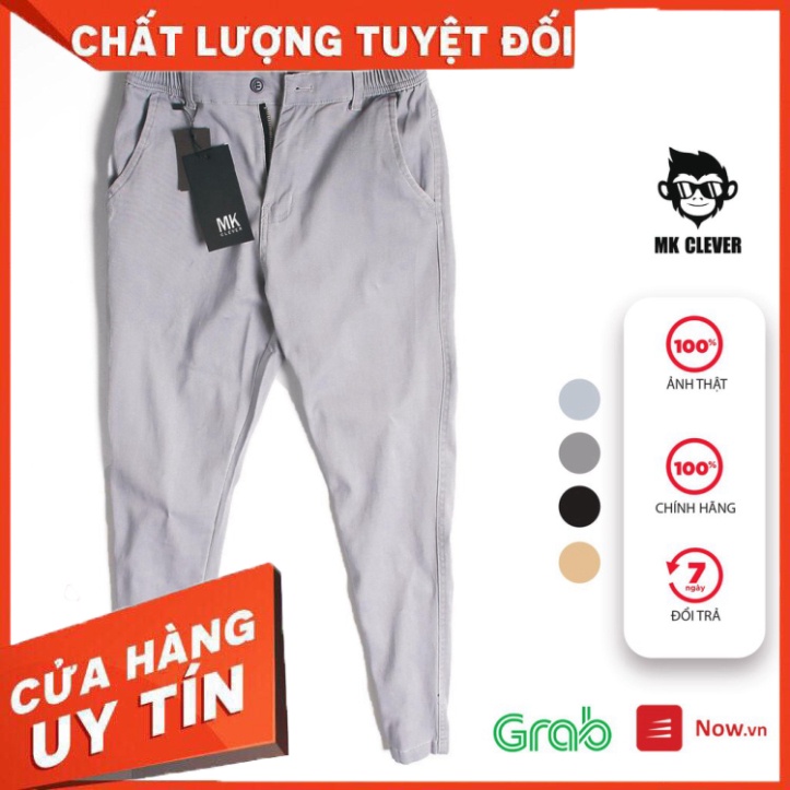 Quần kaki nam slimfit pants, lưng thun, chất vải mềm mịn, ống suông (sz: M - XXL) MK Clever - QKX06 - Hàng nhập khẩu