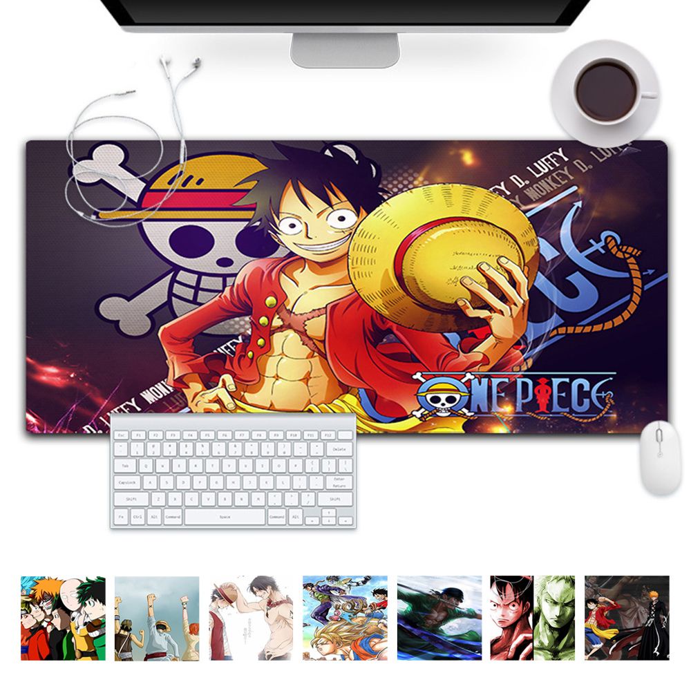 Thảm Lót Chuột Và Bàn Phím Cỡ Lớn 80x30cm In Hình Anime One Piece