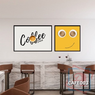 Bộ 2 tranh trang trí quán cà phê, phòng trà phong cách hiện đại - CAFE003