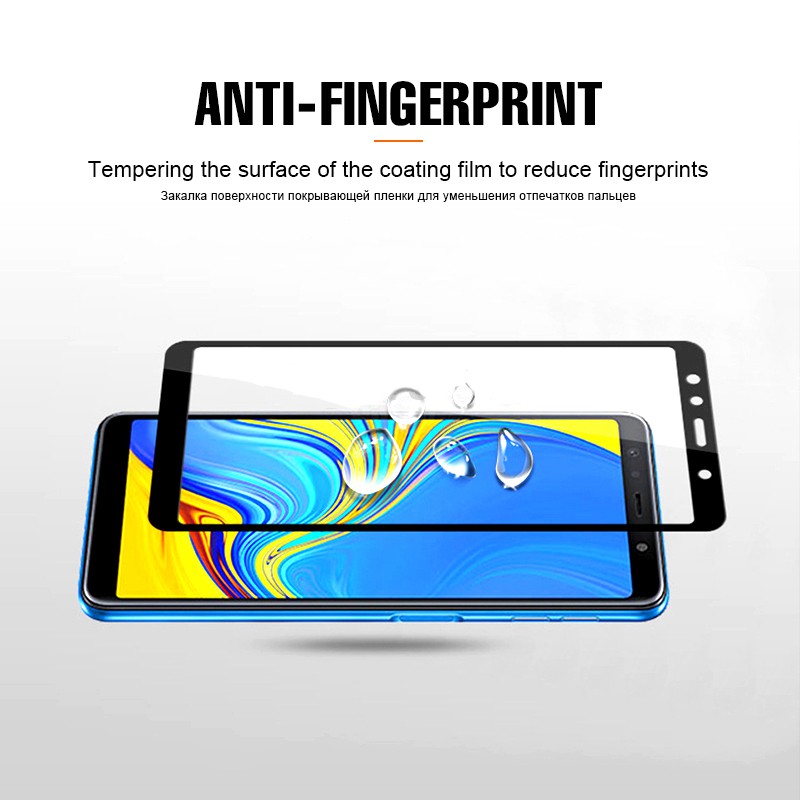 Kính cường lực toàn màn hình cho Samsung Galaxy Note 4 5 A5 A6 A7 A8 A9 Plus 2018 J3 J5 J7 2016 J4 J6 Plus J2 Prime