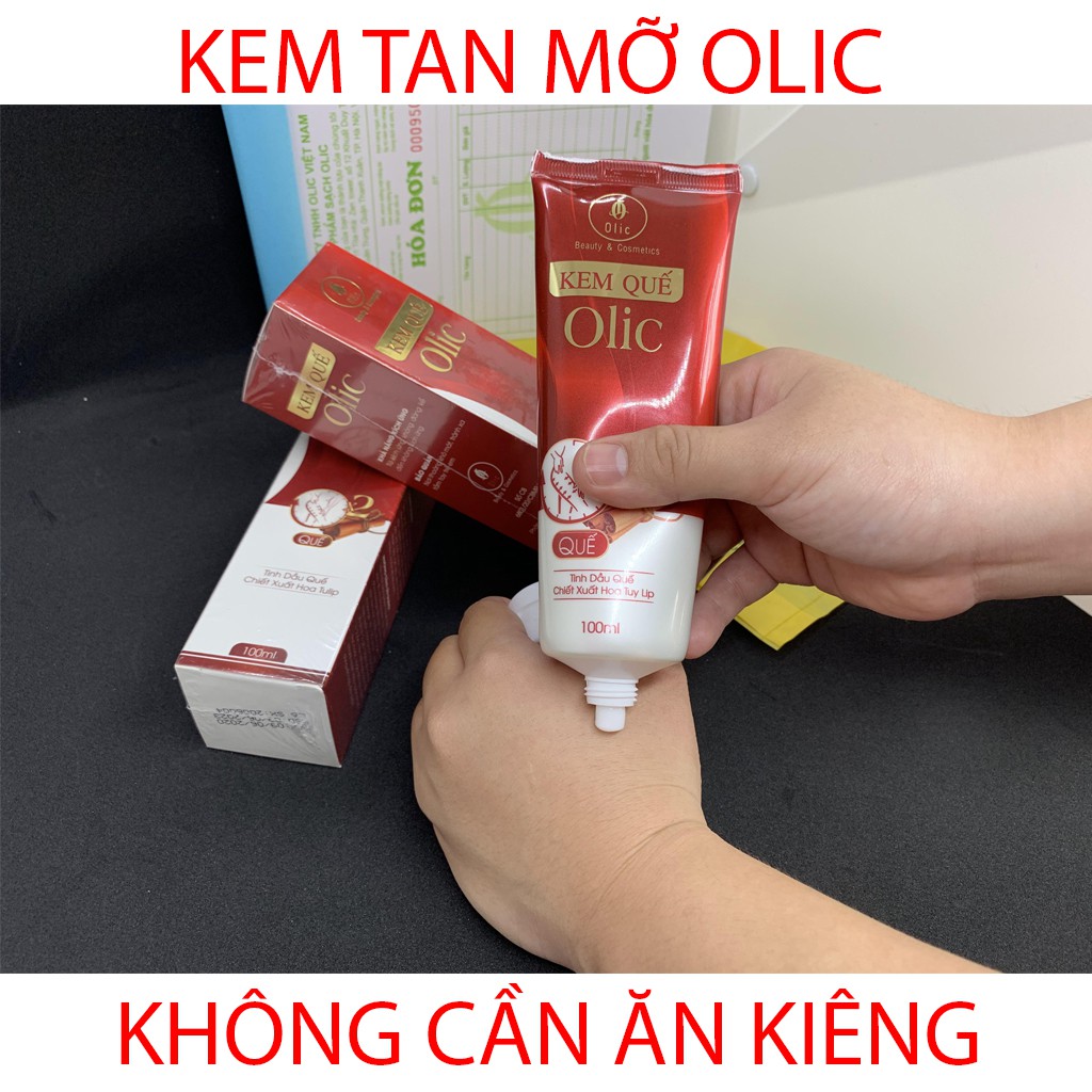 Kem tan mỡ olic chính hãng mẫu mới, Gel săn chắc quê giảm eo olic tặng đai nịt bụng định hình