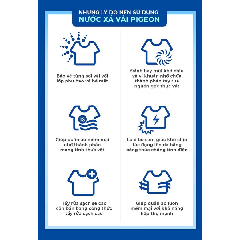 NƯỚC XẢ VẢI PIGEON HƯƠNG HOA CAN BIANCA XANH 2500ML