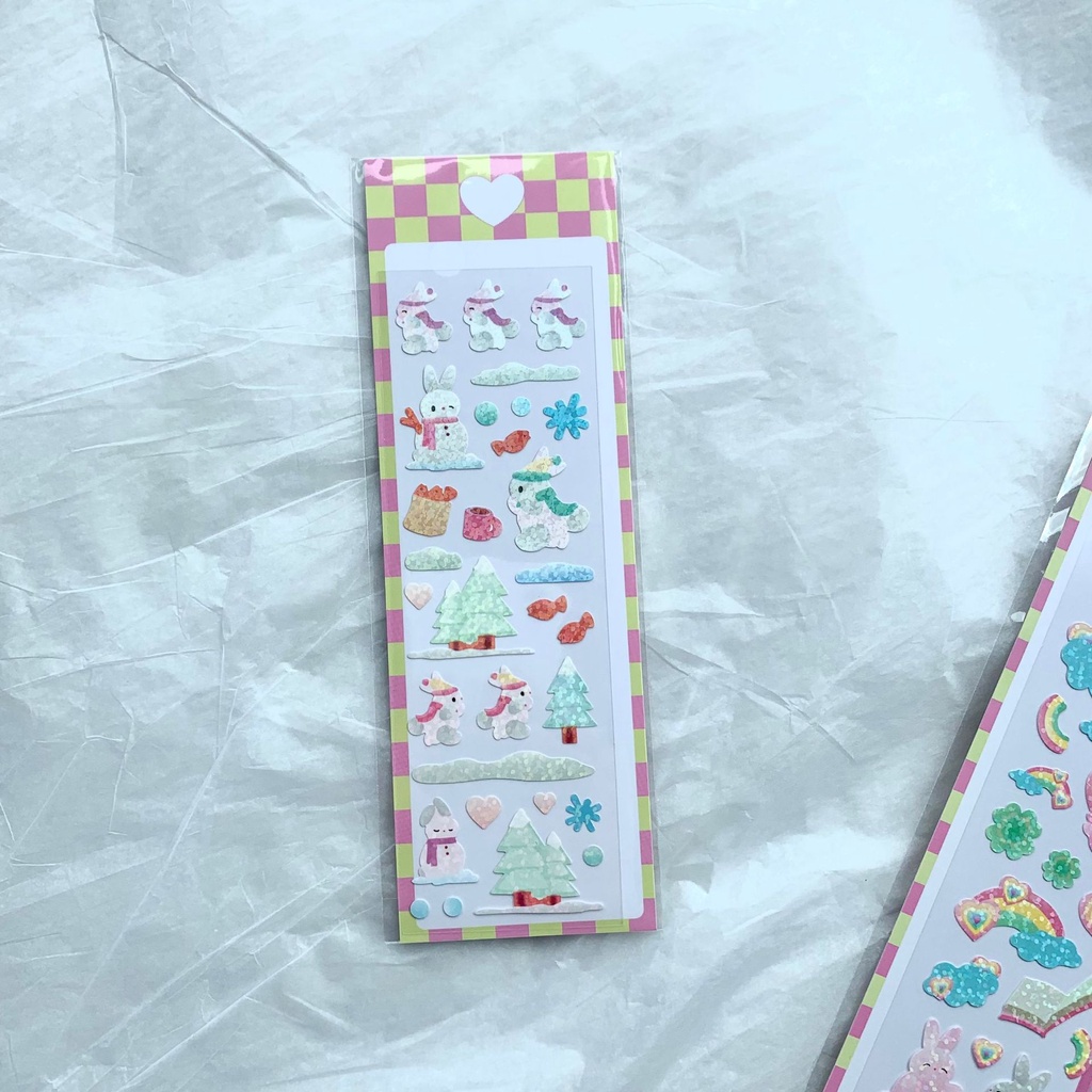 Miếng Dán Trang Trí Sổ Tay Hình Thỏ Dễ Thương diy