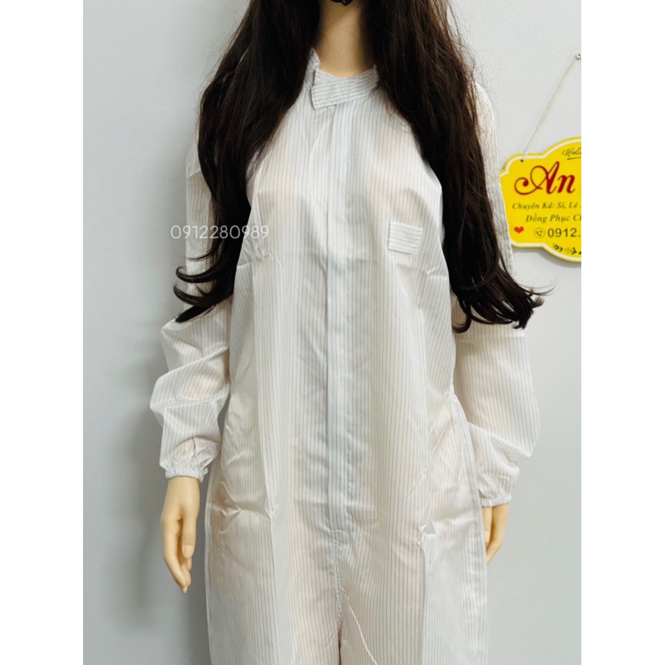 Quần áo liền thân chống tĩnh điện phòng sạch phòng lab _ Hình chụp thật