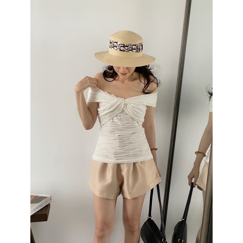 ÁO BẸT VAI XOẮN NƠ NGỰC_AV1179