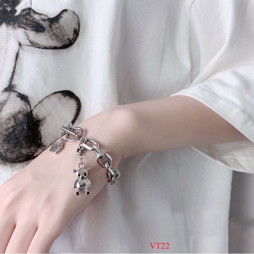 Lắc tay charm gấu cá tính VT22 Maycorner