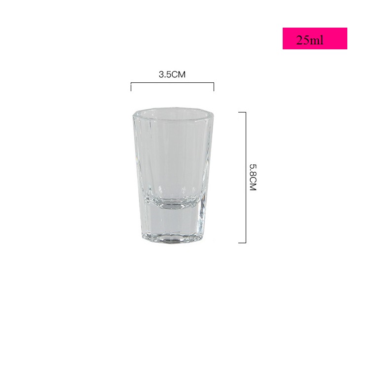 Bộ 06 Ly Thuỷ Tinh Uống Rượu Đế Dày Deli Y5593 Dung Tích 18ml