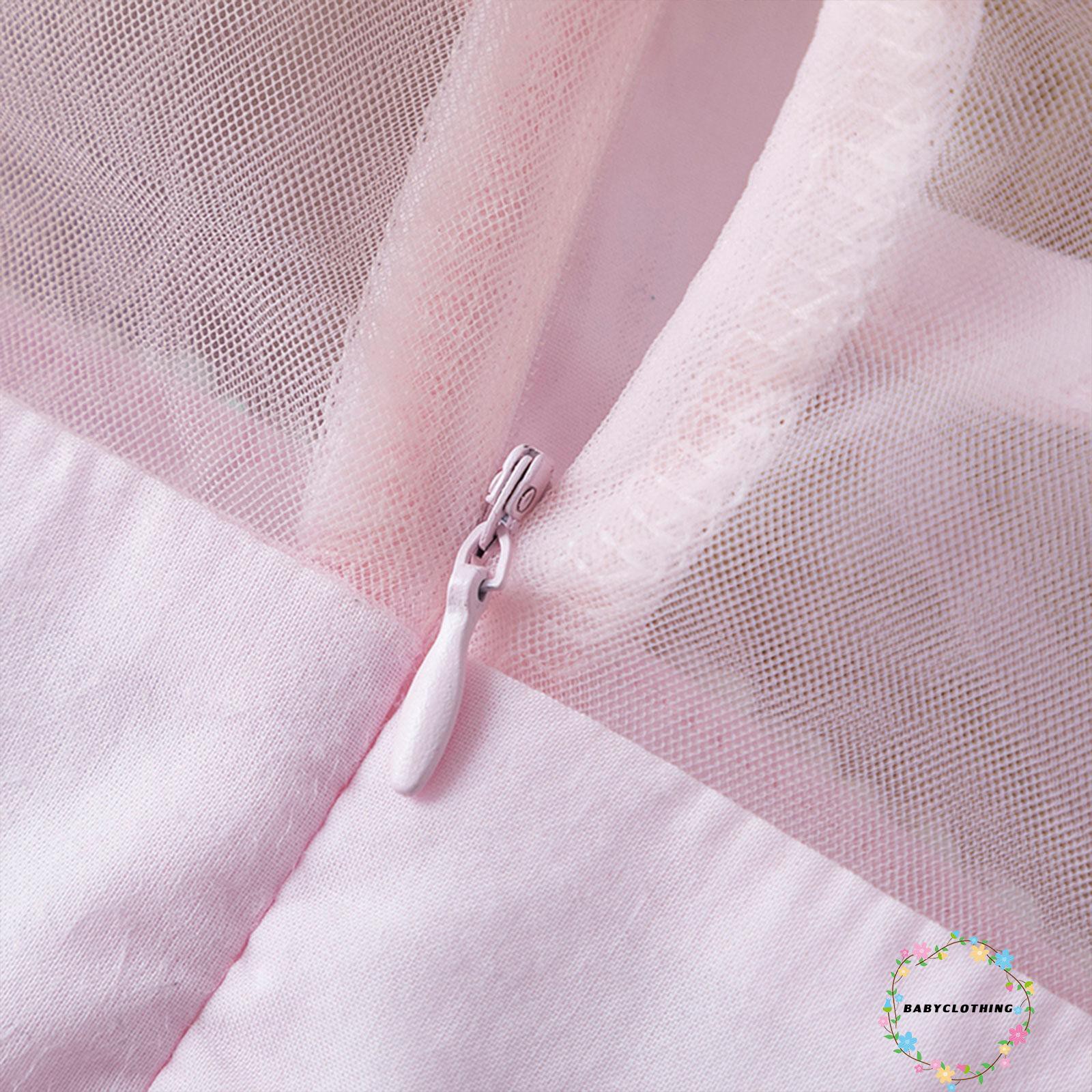 BBCQ-Kids Summer Princess Dress, Sequins Gauze Splicing O-Neck Short Bubble Sleeves Skirt with Back Zipper for Girls, 2-7 Years