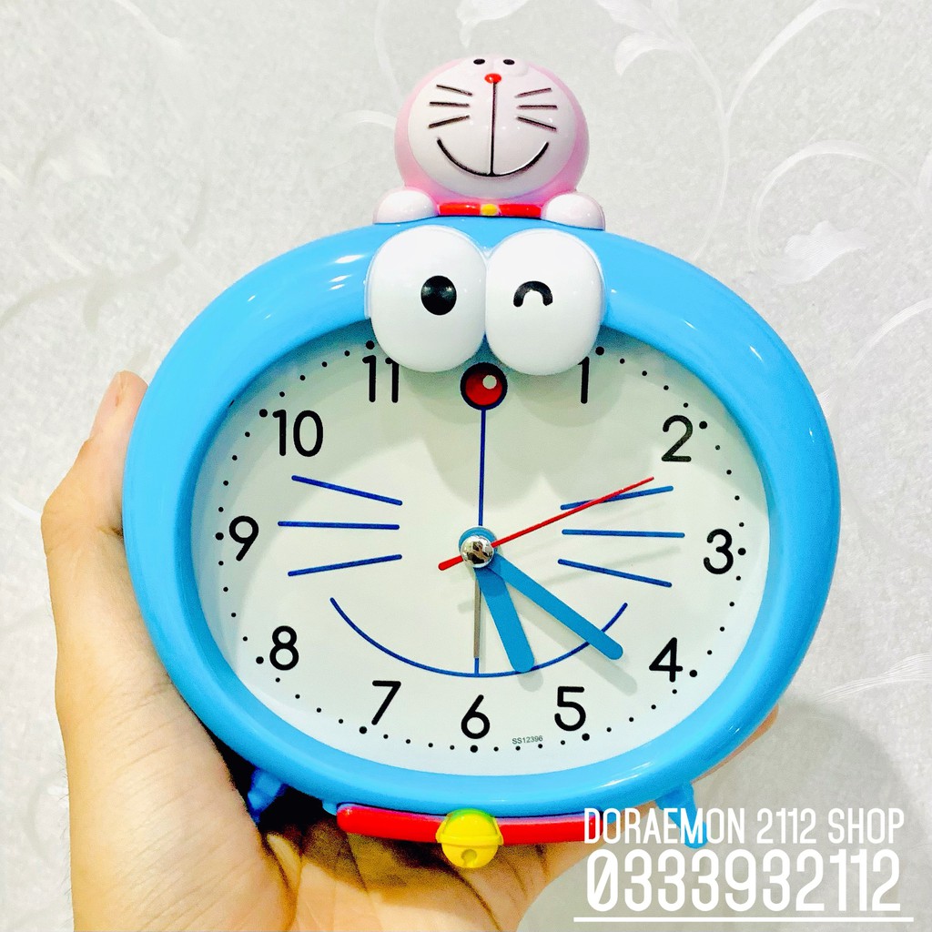 ĐỒNG HỒ BÁO THỨC ĐỂ BÀN DORAEMON và DORA MINI đáng iu đường kính 14cm