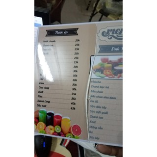Combo 10 menu nhựa