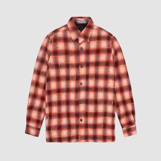 Áo khoác sơ mi unisex 21ST URBAN Orange Ceiling Plaid Overshirt