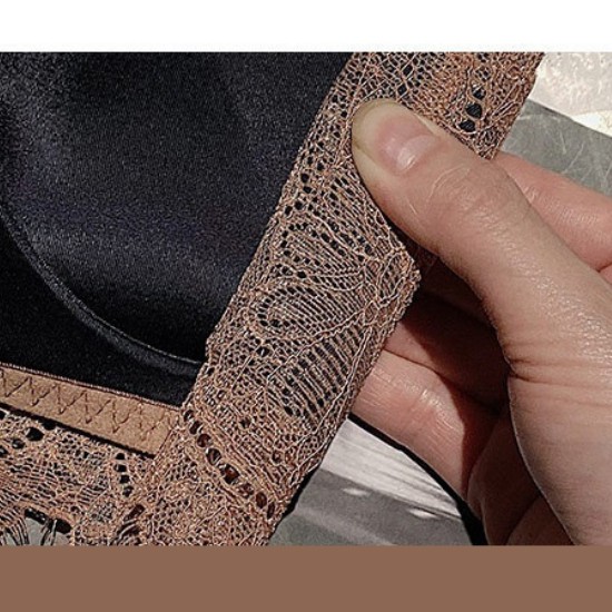 Bộ/Set đồ lót cao cấp cup ngang, phối ren nâng ngực quyến rũ LYEB008 | BigBuy360 - bigbuy360.vn