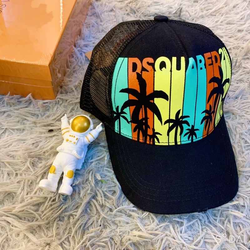 Mũ lưỡi trai cây dừa DSQ2  Mũ lưới họa tiết cây dừa HOT 2022 ❌