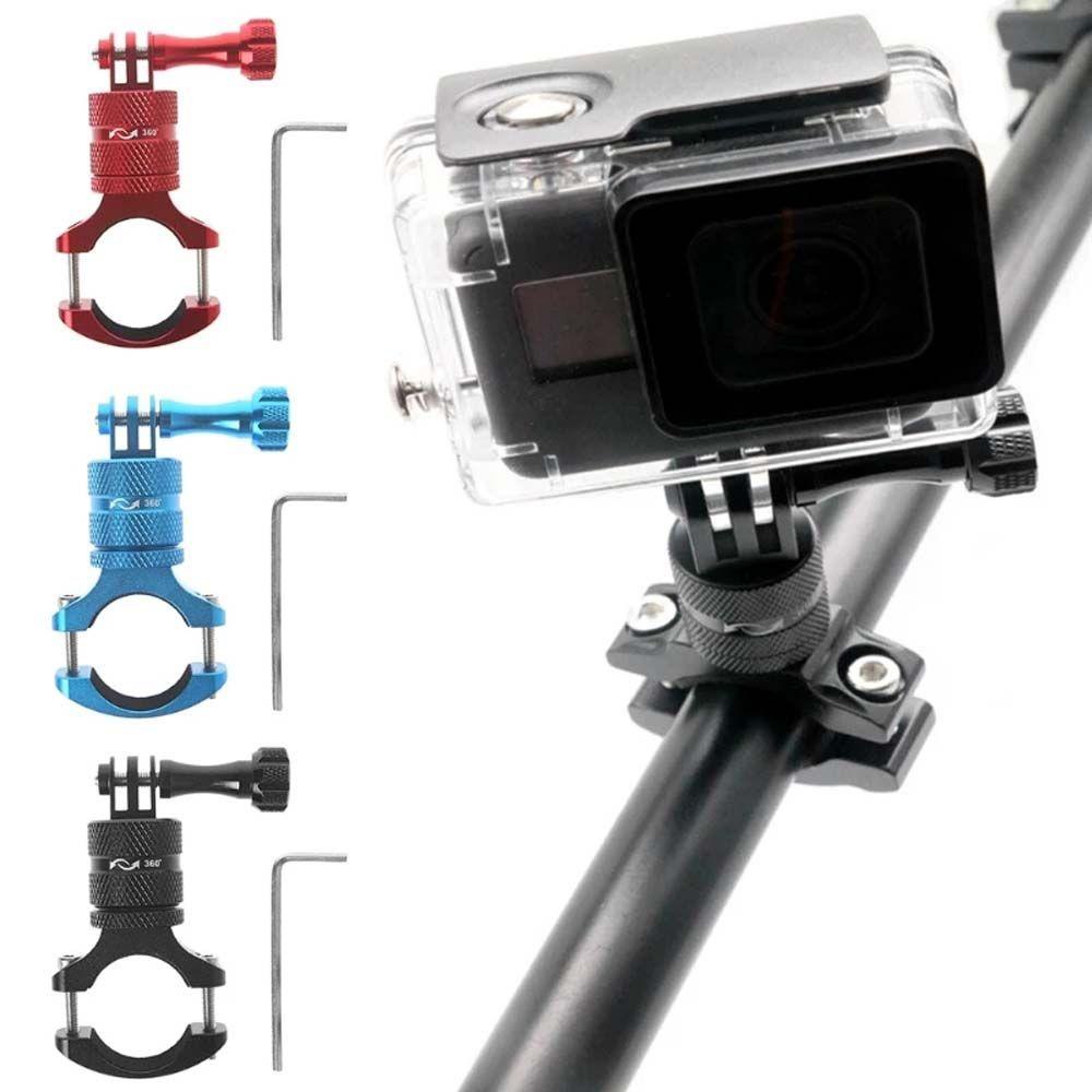 Giá Đỡ Máy Ảnh Gopro Bằng Hợp Kim Nhôm Xoay 360 Độ Gắn Tay Lái Xe Đạp / Mô Tô