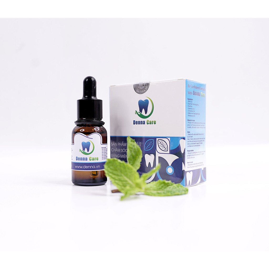 Tinh Dầu Denna Care - Trắng Răng, Thơm Miệng, Khử Mùi Hôi, Ngăn Ngừa Viêm Nướu Do Làm Răng Sứ, IMPLANT, Niềng Răng