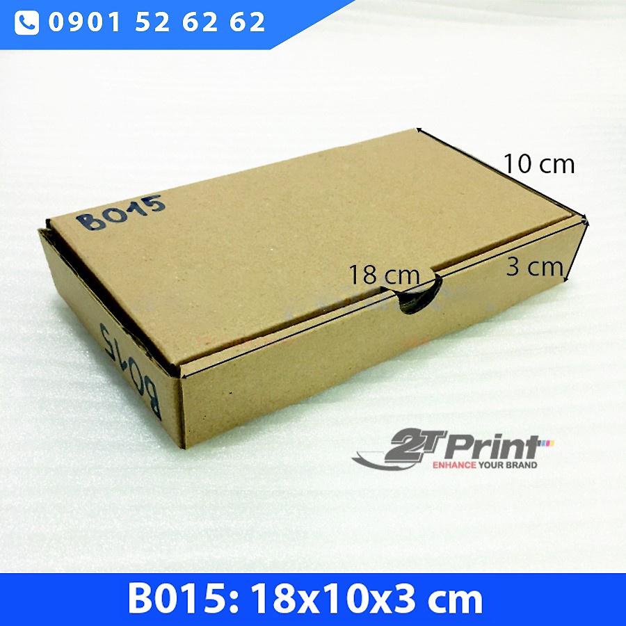 18x10x3 Combo 50 hộp carton, thùng giấy cod gói hàng, hộp bìa carton đóng hàng chất lượng, 3 lớp dày dặn 2TPrint