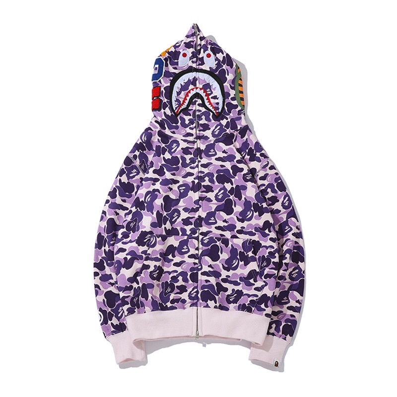 Áo khoác BAPE cá mập tím