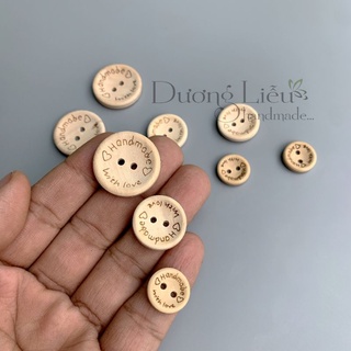 Nút gỗ handmade nhiều cỡ (gói 10 nút)