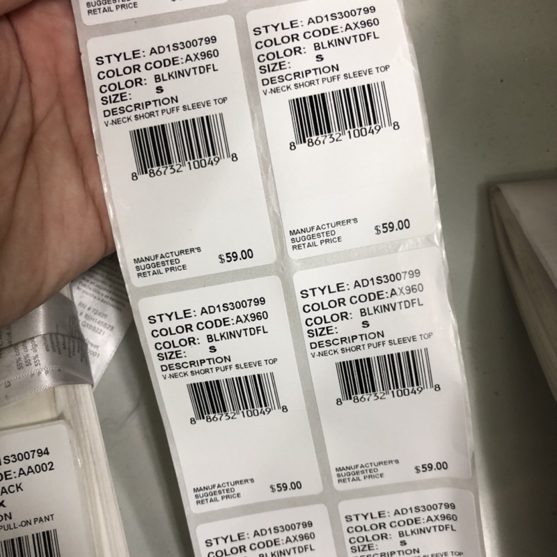 SET 1000 Cái Tem Dán Size Decal Đủ Size S-M-L-XL-1XL-2XL-3XL 2 Cỡ To - Nhỏ