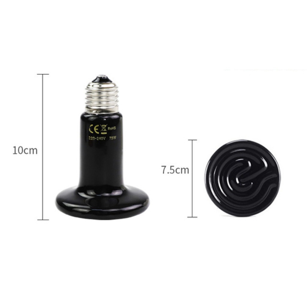 Đèn sưởi đêm cho bò sát- Đèn sưởi không ánh sáng cho thú cưng