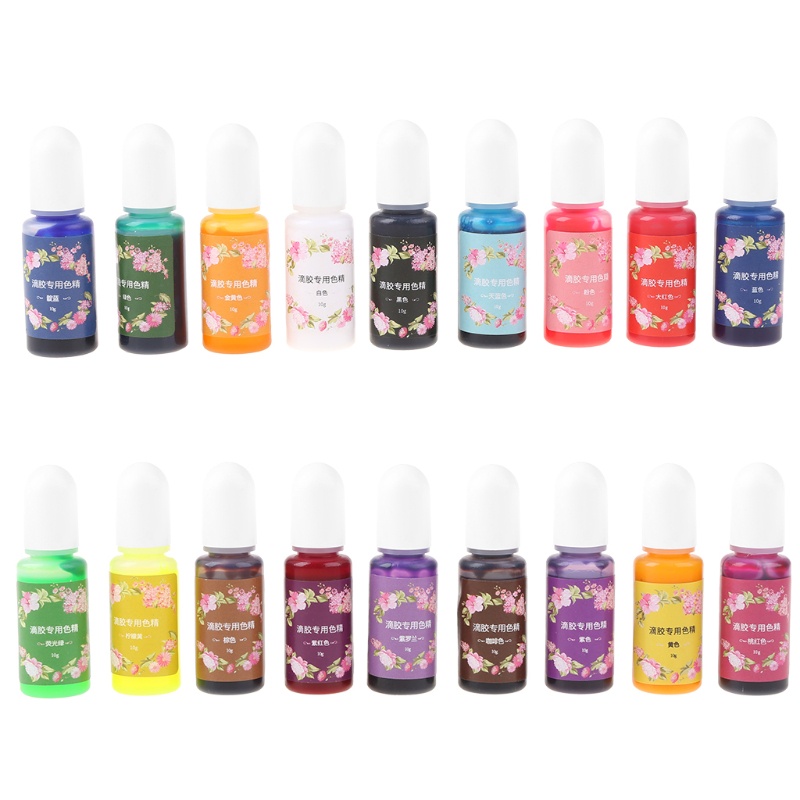 Keo UV Resin Màu Sắc Tươi Sáng Không Mùi 18 Màu Lựa Chọn Dùng Làm Đồ Trang Sức Thủ Công