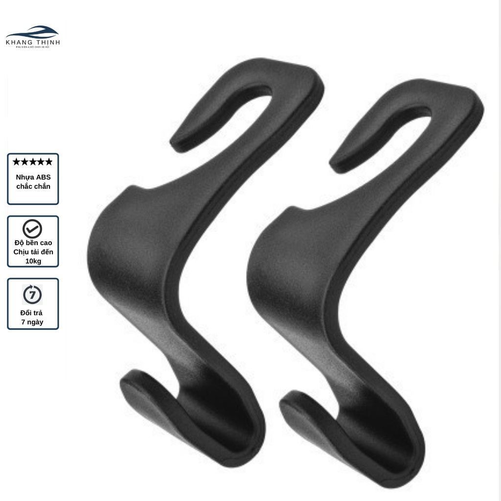 Móc treo đồ chữ S gắn ghế ngồi xe hơi bằng PP nhựa ABS dẻo chịu lực tốt đến 10kg Khang Thịnh