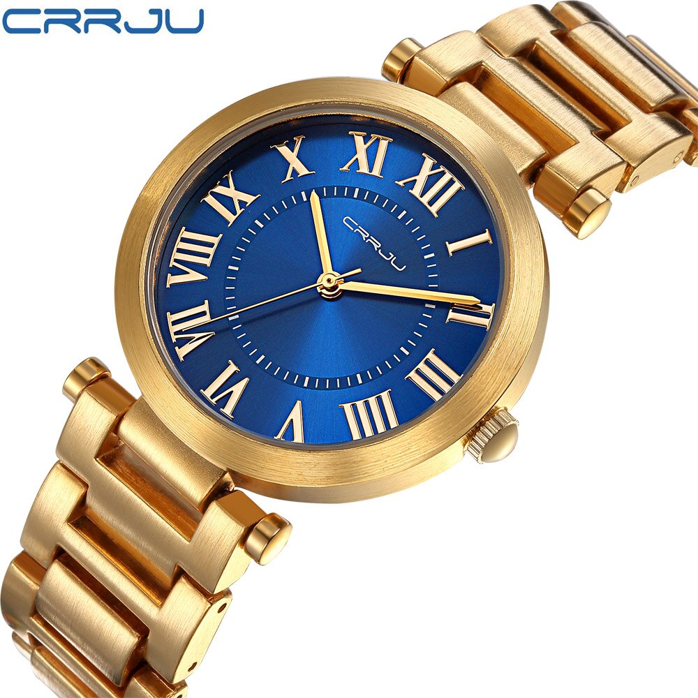 Đồng Hồ CRRJU 2123 Dây Đeo Kim Loại Thời Trang Cho Nữ