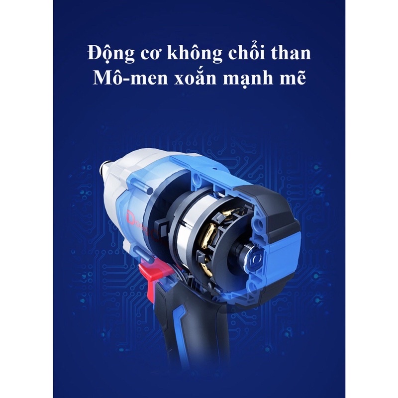 Máy Bắt Ốc Dùng Pin Dongcheng DCPB298 BM Động Cơ Không Chổi Than Tặng Kèm 2 Pin – Hàng Chính Hãng