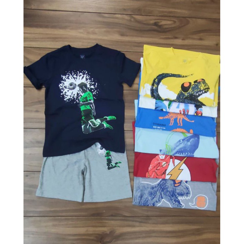 {17-50kg} Bộ hè bé trai cộc tay Gapkids vnxk size đại