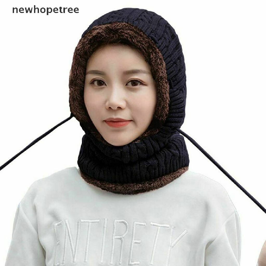 Set Mũ beanie Kèm Khăn Choàng Cổ Giữ Ấm Mùa Đông Cho Nữ