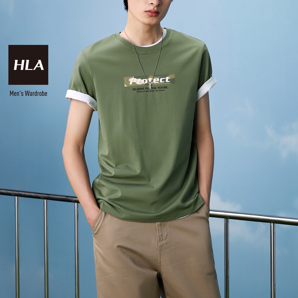 HLA - Áo Thun Nam Ngắn Tay Luminous Series Short Sleeve T-shirt
