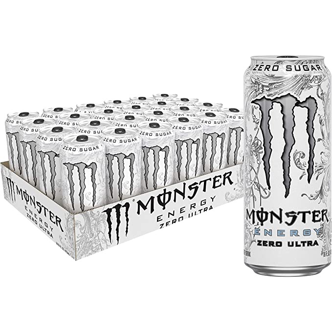 Thùng 24 lon nước tăng lực Monster Energy Ultra 355ml - Zero Sugar - Không đường - Vị TUYỆT ĐỈNH với chỉ 10 Calories