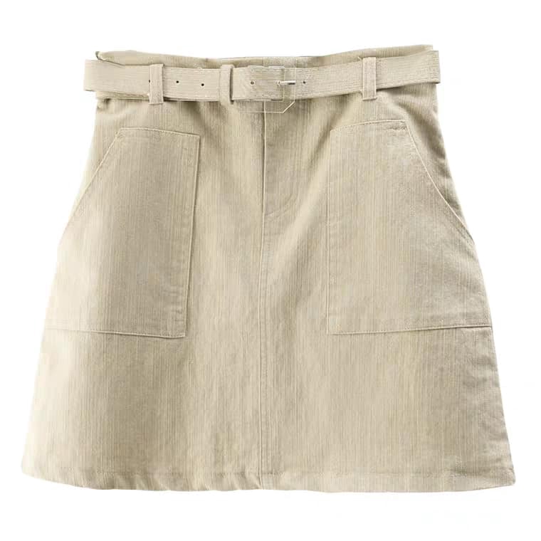 Chân váy thô Quảng Châu kèm belt