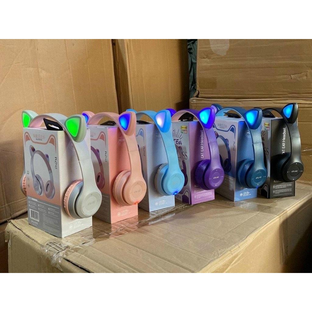 Tai nghe bluetooth, hoặc cắm máy tính chụp tai mèo p47m tai nghe gaming chụp tai Có thể lắp thẻ TF
