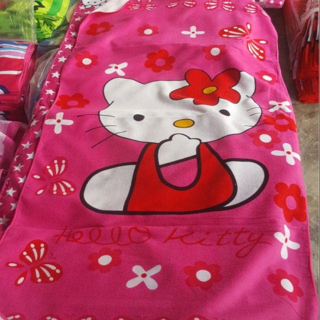 Khăn thái hello kitty hồng tím