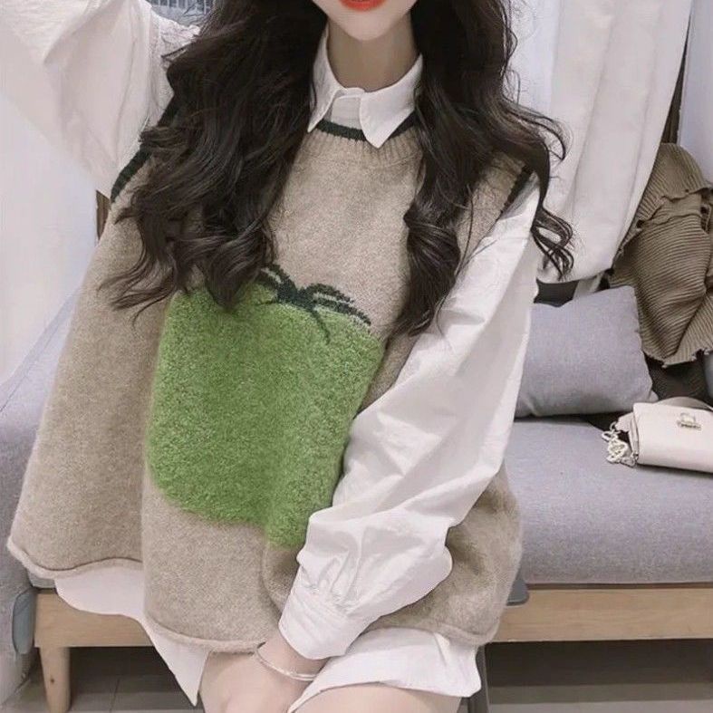 Áo Dệt Kim Sát Nách Màu Xanh Cà Chua Thời Trang Cho Nữ