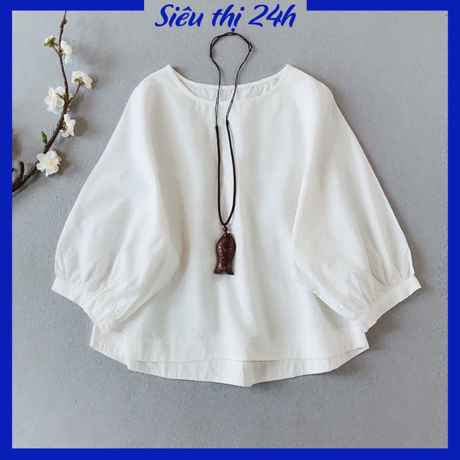 Áo đũi nữ bigsize kiểu dáng Hàn Quốc Siêu thị 24 giờ, chất liệu mềm mát, form vừa xinh AKH.46