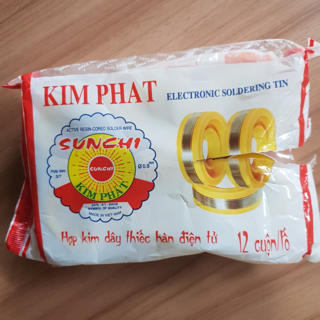 thiếc hàn - chì hàn Kim Phát 12 cuôn nhỏ