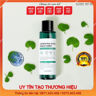 Nước hoa hồng ngừa mụn kiềm dầu Some By Mi AHA-BHA-PHA 30 Days Miracle Toner 150ml Auth Hàn Quốc
