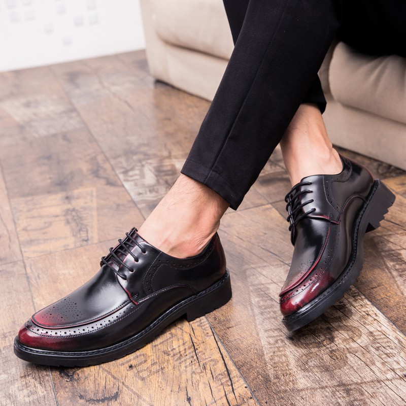 Trendy business leather shoes for men
