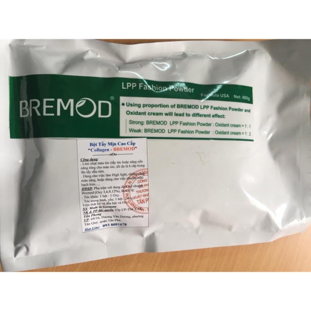 Bột tẩy tóc BREMOD 500g chuẩn cty hàng nhập