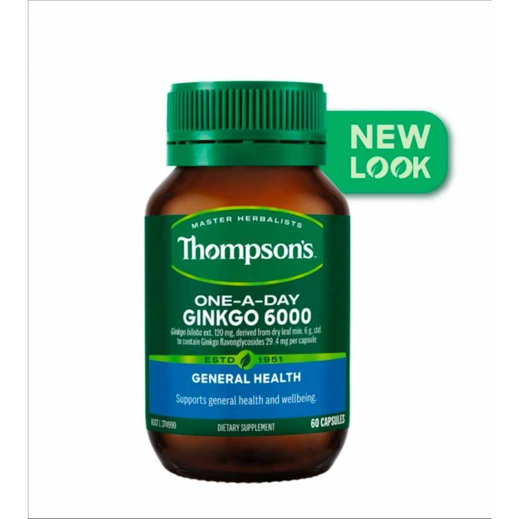 Viên bổ não Ginkgo 6000mg Thompson’s của Úc 60 viên