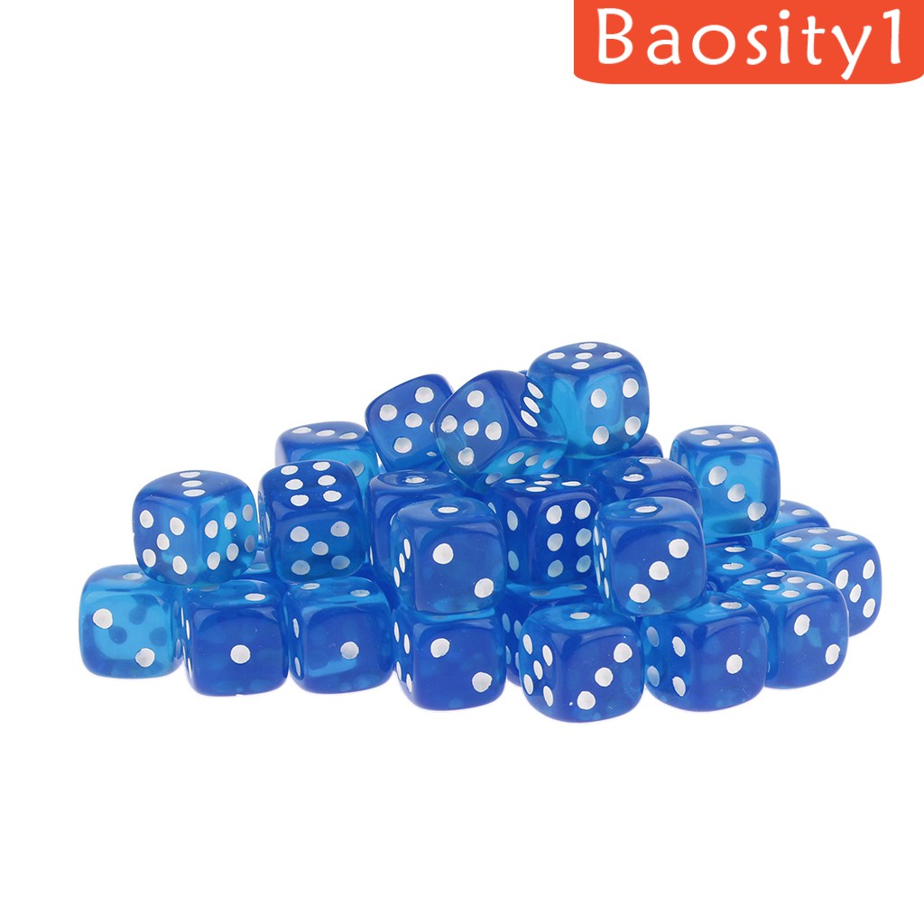 Set 50 Xúc Xắc 12mm D6 D & D Rpg Màu Xanh