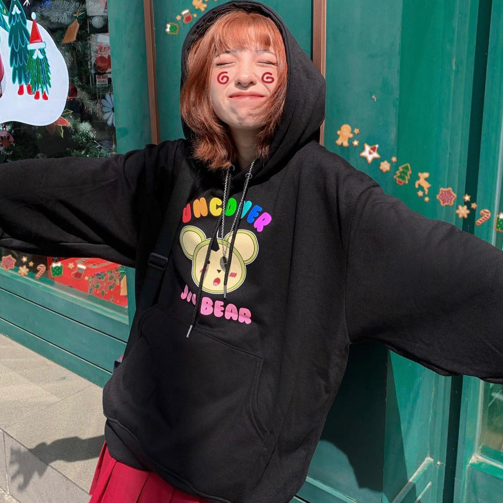 Áo Hoodie  In Hình Chú Gấu SICI BEAR Chất Liệu Thun PE Cho Nam Và Nữ Dưới 70kg