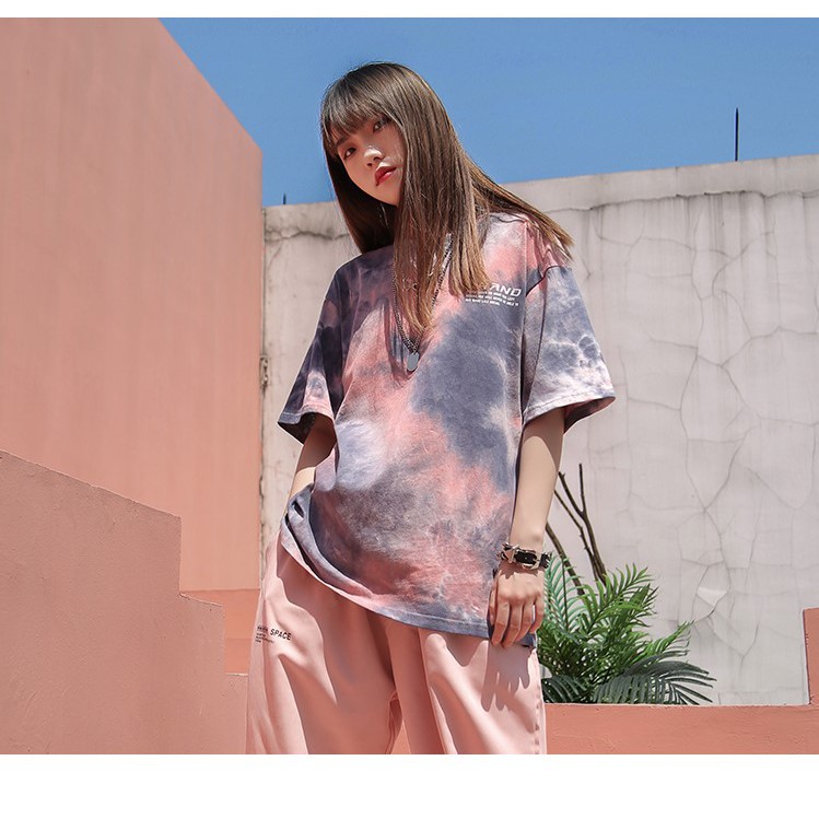 Áo Thun Loang Màu Tay Lỡ Nam Nữ Grand Vải Cotton WAT455- Áo phông from rộng UNISEX phong cách ulzzang hàn quốc